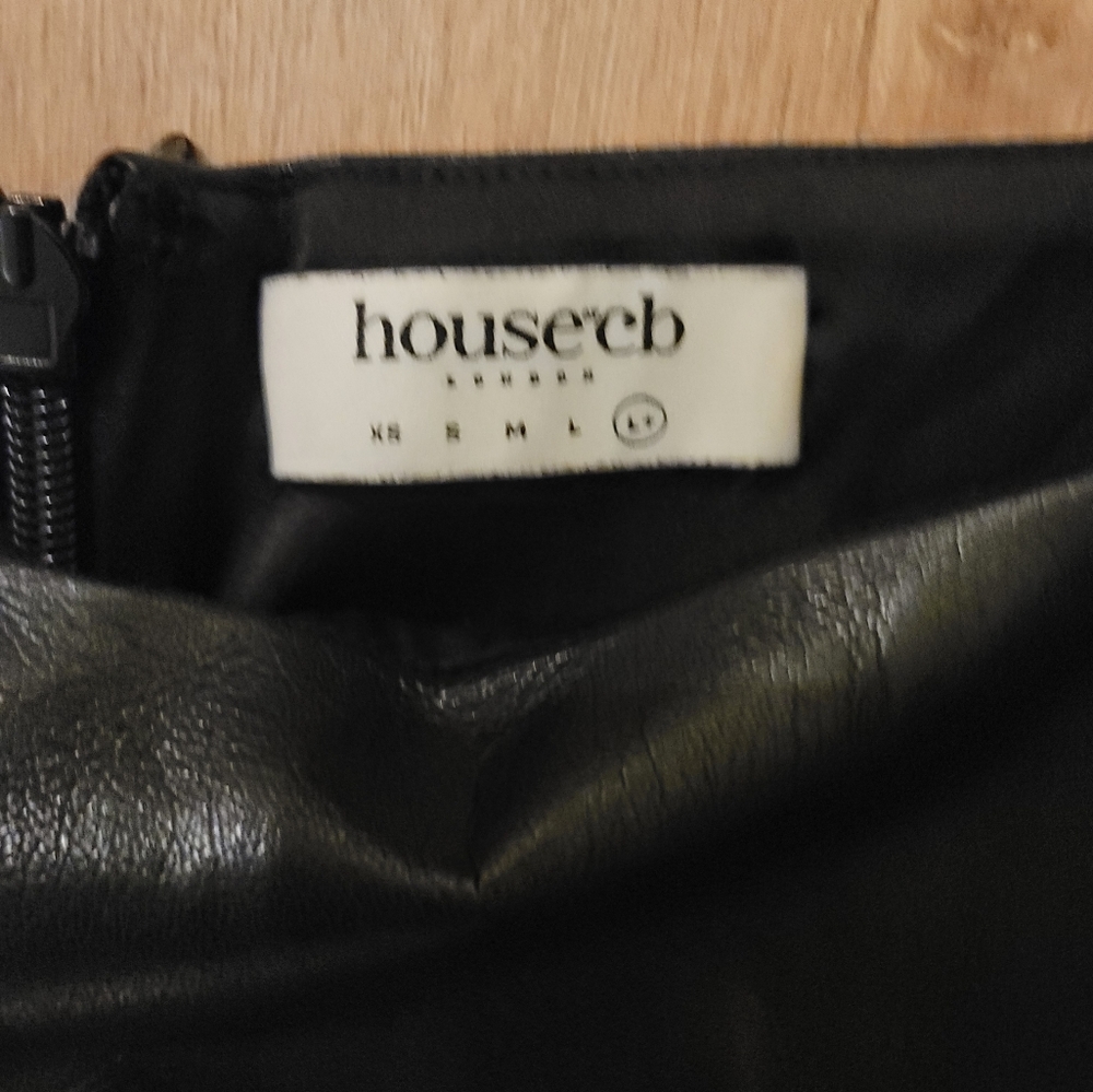 House of CB Black Faux Leather Mini Dress - Picture 4 of 5